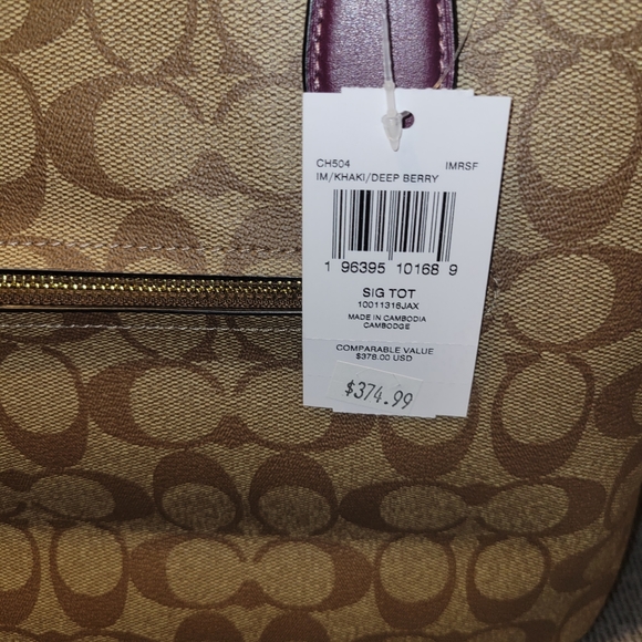 NWT Coach Signature Tote Bag - Picture 3 of 4